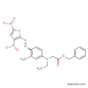 Molecular Structure of 88249-32-5 (Glycine, N-[4-[(3,5-dinitro-2-thienyl)azo]-3-methylphenyl]-N-ethyl-,
phenylmethyl ester)