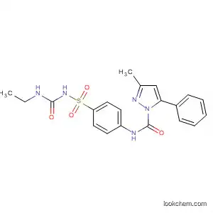 Molecular Structure of 88281-63-4 (1H-Pyrazole-1-carboxamide,
N-[4-[[[(ethylamino)carbonyl]amino]sulfonyl]phenyl]-3-methyl-5-phenyl-)