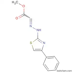 Molecular Structure of 88281-83-8 (Acetic acid, [(4-phenyl-2-thiazolyl)hydrazono]-, methyl ester)