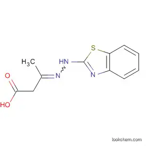 Molecular Structure of 88281-93-0 (Butanoic acid, 3-(2-benzothiazolylhydrazono)-)