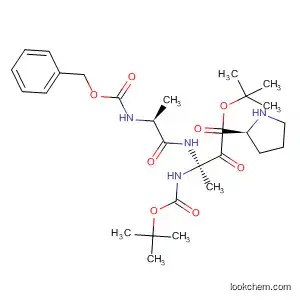 Molecular Structure of 88282-29-5 (L-Proline,
1-[L-2-[[(1,1-dimethylethoxy)carbonyl]amino]-N-[N-[(phenylmethoxy)carb
onyl]-L-alanyl]-b-alanyl]-, 1,1-dimethylethyl ester)