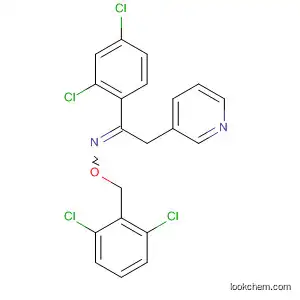 Molecular Structure of 88283-24-3 (Ethanone, 1-(2,4-dichlorophenyl)-2-(3-pyridinyl)-,
O-[(2,6-dichlorophenyl)methyl]oxime)