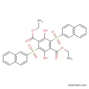 Molecular Structure of 88389-05-3 (1,4-Benzenedicarboxylic acid,
2,5-dihydroxy-3,6-bis(2-naphthalenylsulfonyl)-, diethyl ester)