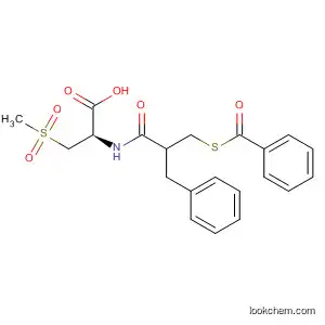 Molecular Structure of 88389-31-5 (L-Alanine,
N-[2-[(benzoylthio)methyl]-1-oxo-3-phenylpropyl]-3-(methylsulfonyl)-)