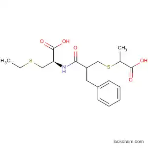 Molecular Structure of 88389-41-7 (L-Cysteine,
N-[2-[[(1-carboxyethyl)thio]methyl]-1-oxo-3-phenylpropyl]-S-ethyl-)