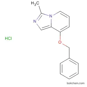 Molecular Structure of 88426-77-1 (Imidazo[1,5-a]pyridine, 3-methyl-8-(phenylmethoxy)-,
monohydrochloride)