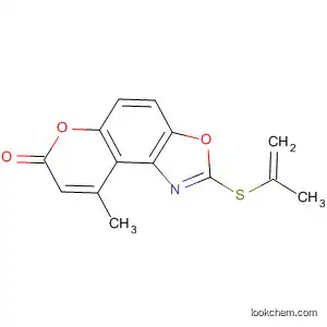 Molecular Structure of 88518-99-4 (7H-Pyrano[3,2-e]benzoxazol-7-one, 9-methyl-2-(2-propenylthio)-)