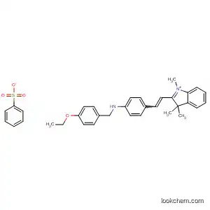 Molecular Structure of 88519-74-8 (3H-Indolium,
2-[2-[4-[(4-ethoxyphenyl)methylamino]phenyl]ethenyl]-1,3,3-trimethyl-,
benzenesulfonate)
