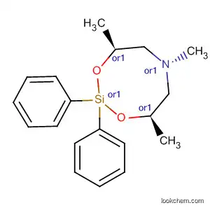 Molecular Structure of 88520-05-2 (1,3-Dioxa-6-aza-2-silacyclooctane, 4,6,8-trimethyl-2,2-diphenyl-, trans-)