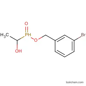 Molecular Structure of 88648-10-6 (Phosphinic acid, (1-hydroxyethyl)-, (3-bromophenyl)methyl ester)