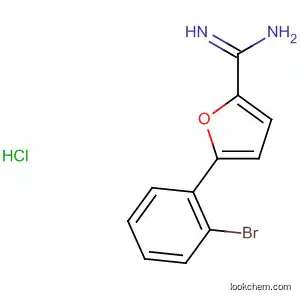 Molecular Structure of 88649-42-7 (2-Furancarboximidamide, 5-(2-bromophenyl)-, monohydrochloride)