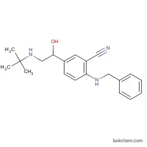 Molecular Structure of 88698-55-9 (Benzonitrile,
5-[2-[(1,1-dimethylethyl)amino]-1-hydroxyethyl]-2-[(phenylmethyl)amino]-)