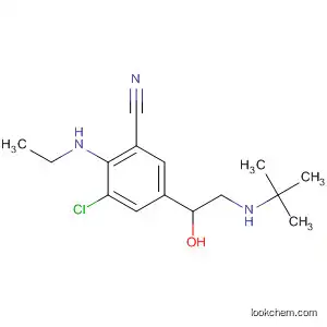 Molecular Structure of 88698-63-9 (Benzonitrile,
3-chloro-5-[2-[(1,1-dimethylethyl)amino]-1-hydroxyethyl]-2-(ethylamino)-)