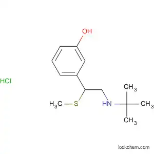 Molecular Structure of 88699-23-4 (Phenol, 3-[2-[(1,1-dimethylethyl)amino]-1-(methylthio)ethyl]-,
hydrochloride)