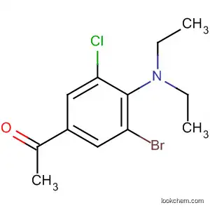 Molecular Structure of 88699-34-7 (Ethanone, 1-[3-bromo-5-chloro-4-(diethylamino)phenyl]-)