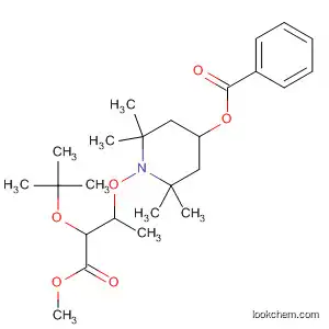 Molecular Structure of 88699-58-5 (Butanoic acid,
3-[[4-(benzoyloxy)-2,2,6,6-tetramethyl-1-piperidinyl]oxy]-2-(1,1-dimethyl
ethoxy)-, methyl ester)