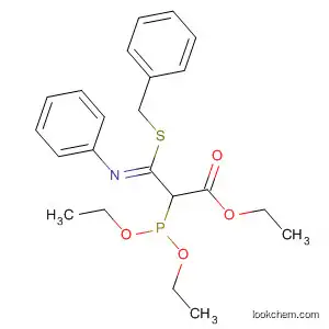 Molecular Structure of 88908-10-5 (Propanoic acid,
2-(diethoxyphosphinyl)-3-(phenylimino)-3-[(phenylmethyl)thio]-, ethyl
ester, (Z)-)
