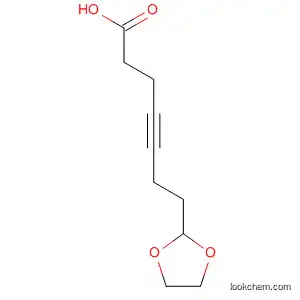 Molecular Structure of 88945-19-1 (4-Heptynoic acid, 7-(1,3-dioxolan-2-yl)-)