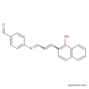 Molecular Structure of 88989-05-3 (Benzaldehyde,
4-[[3-(1-hydroxy-2-naphthalenyl)-2-propenylidene]amino]-)