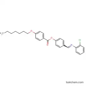 Molecular Structure of 89023-29-0 (Benzoic acid, 4-(heptyloxy)-, 4-[[(2-chlorophenyl)imino]methyl]phenyl
ester)
