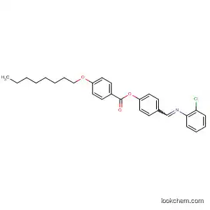Molecular Structure of 89023-30-3 (Benzoic acid, 4-(octyloxy)-, 4-[[(2-chlorophenyl)imino]methyl]phenyl
ester)