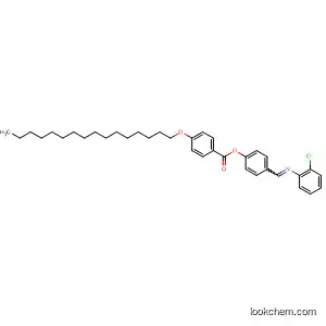 Molecular Structure of 89023-33-6 (Benzoic acid, 4-(hexadecyloxy)-,
4-[[(2-chlorophenyl)imino]methyl]phenyl ester)