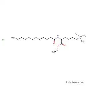 Molecular Structure of 89025-10-5 (1-Hexanaminium,
6-ethoxy-N,N,N-trimethyl-6-oxo-5-[(1-oxododecyl)amino]-, chloride)