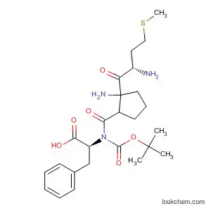 Molecular Structure of 89026-14-2 (L-Phenylalanine,
N-[(1,1-dimethylethoxy)carbonyl]-L-methionyl-1-aminocyclopentanecarb
onyl-)