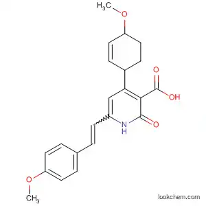 Molecular Structure of 89055-89-0 (3-Pyridinecarboxylic acid,
1,2,3,4-tetrahydro-4-(4-methoxyphenyl)-6-[2-(4-methoxyphenyl)ethenyl]-
2-oxo-)