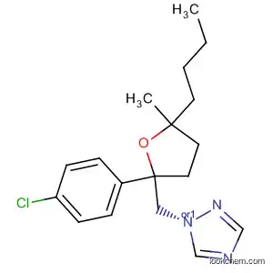 Molecular Structure of 89057-98-7 (1H-1,2,4-Triazole,
1-[[5-butyl-2-(4-chlorophenyl)tetrahydro-5-methyl-2-furanyl]methyl]-,
trans-)