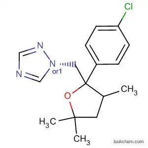 Molecular Structure of 89058-01-5 (1H-1,2,4-Triazole,
1-[[2-(4-chlorophenyl)tetrahydro-3,5,5-trimethyl-2-furanyl]methyl]-, cis-)