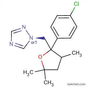 Molecular Structure of 89058-02-6 (1H-1,2,4-Triazole,
1-[[2-(4-chlorophenyl)tetrahydro-3,5,5-trimethyl-2-furanyl]methyl]-, trans-)