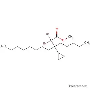 Molecular Structure of 89185-76-2 (Cyclopropaneoctanoic acid, 2,2-dibromo-3-octyl-, methyl ester)