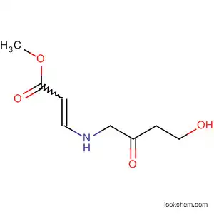Molecular Structure of 89186-33-4 (2-Propenoic acid, 3-[(4-hydroxy-2-oxobutyl)amino]-, methyl ester)