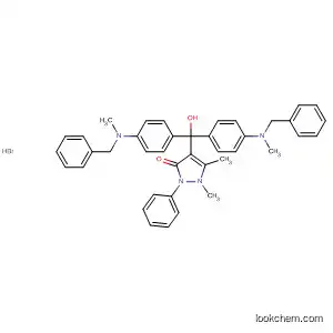 Molecular Structure of 89186-71-0 (3H-Pyrazol-3-one,
1,2-dihydro-4-[hydroxybis[4-[methyl(phenylmethyl)amino]phenyl]methyl]-
1,5-dimethyl-2-phenyl-, monohydrobromide)