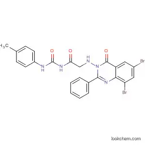 Molecular Structure of 89258-30-0 (Acetamide,
2-[(6,8-dibromo-4-oxo-2-phenyl-3(4H)-quinazolinyl)amino]-N-[[(4-methyl
phenyl)amino]carbonyl]-)