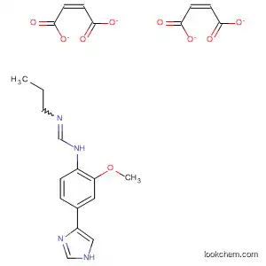 Molecular Structure of 89258-82-2 (Methanimidamide,
N-[4-(1H-imidazol-4-yl)-2-methoxyphenyl]-N'-propyl-,
(2Z)-2-butenedioate (1:2))