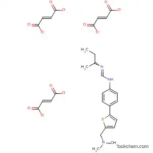 Molecular Structure of 89258-96-8 (Methanimidamide,
N-[4-[5-[(dimethylamino)methyl]-2-thienyl]phenyl]-N'-(1-methylpropyl)-,
(2E)-2-butenedioate (1:3))
