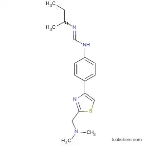Molecular Structure of 89259-28-9 (Methanimidamide,
N-[4-[2-[(dimethylamino)methyl]-4-thiazolyl]phenyl]-N'-(1-methylpropyl)-)