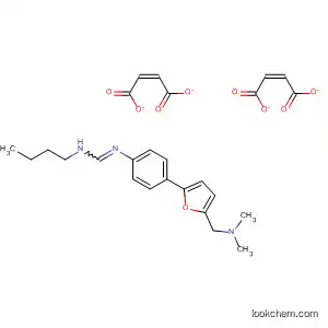 Molecular Structure of 89259-57-4 (Methanimidamide,
N-butyl-N'-[4-[5-[(dimethylamino)methyl]-2-furanyl]phenyl]-,
(2Z)-2-butenedioate (1:2))