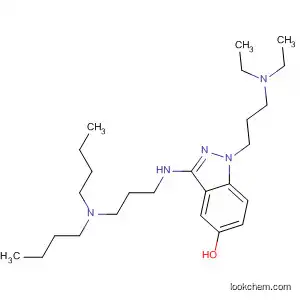 Molecular Structure of 89442-97-7 (1H-Indazol-5-ol,
3-[[3-(dibutylamino)propyl]amino]-1-[3-(diethylamino)propyl]-)