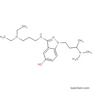 Molecular Structure of 89443-07-2 (1H-Indazol-5-ol,
3-[[3-(diethylamino)propyl]amino]-1-[3-(dimethylamino)butyl]-)