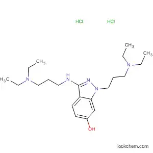 Molecular Structure of 89443-20-9 (1H-Indazol-6-ol,
1-[3-(diethylamino)propyl]-3-[[3-(diethylamino)propyl]amino]-,
dihydrochloride)