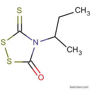 Molecular Structure of 89570-09-2 (1,2,4-Dithiazolidin-3-one, 4-(1-methylpropyl)-5-thioxo-)