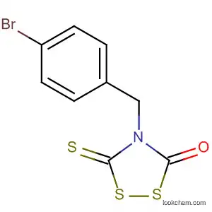 Molecular Structure of 89570-21-8 (1,2,4-Dithiazolidin-3-one, 4-[(4-bromophenyl)methyl]-5-thioxo-)