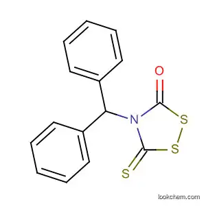 Molecular Structure of 89570-23-0 (1,2,4-Dithiazolidin-3-one, 4-(diphenylmethyl)-5-thioxo-)
