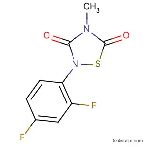 Molecular Structure of 89570-35-4 (1,2,4-Thiadiazolidine-3,5-dione, 2-(2,4-difluorophenyl)-4-methyl-)