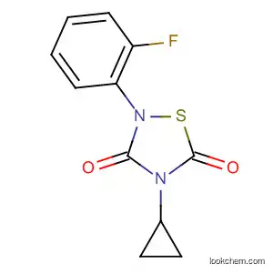 Molecular Structure of 89570-36-5 (1,2,4-Thiadiazolidine-3,5-dione, 4-cyclopropyl-2-(2-fluorophenyl)-)