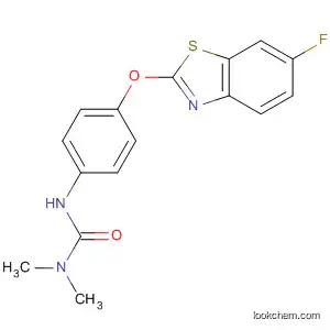 Molecular Structure of 89570-46-7 (Urea, N'-[4-[(6-fluoro-2-benzothiazolyl)oxy]phenyl]-N,N-dimethyl-)