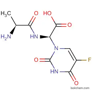 Molecular Structure of 89625-89-8 (Glycine, L-alanyl-2-(5-fluoro-3,4-dihydro-2,4-dioxo-1(2H)-pyrimidinyl)-,
(2R)-)